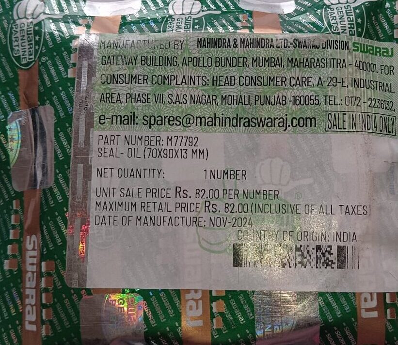 Swaraj Axle Oil seal 709013