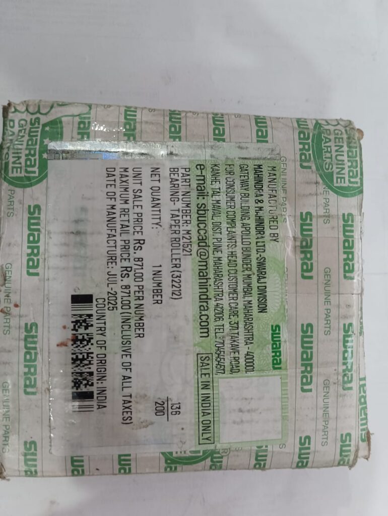 swaraj axle bearing 32212