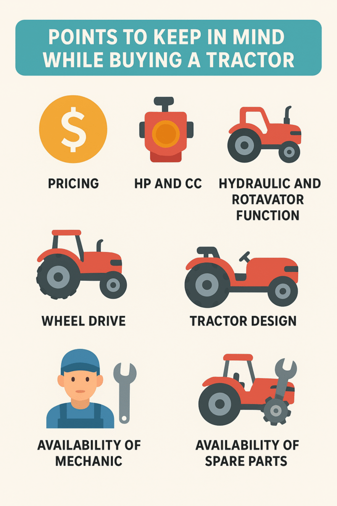 Points keep in mind while buying a tractor.
