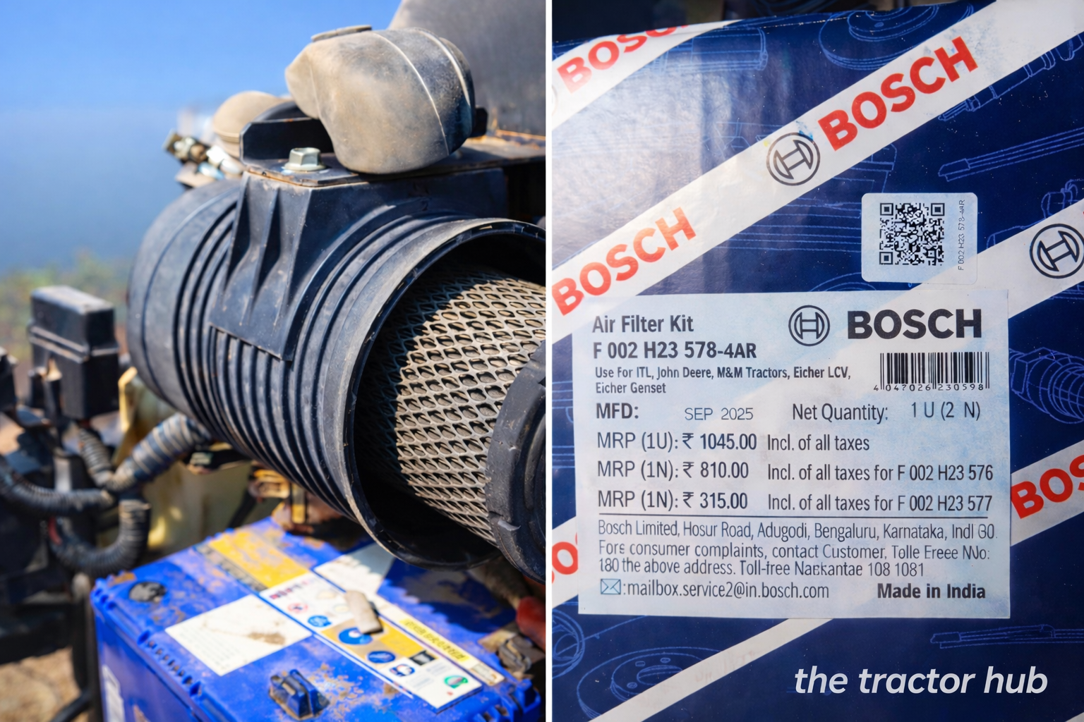 Tractor’s Dry Air Filter Tractor’s Dry Air cleaner