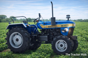 Sonalika DI 55 III Gold Series tractor with 3532 cc engine and 2200 kg lifting capacity.