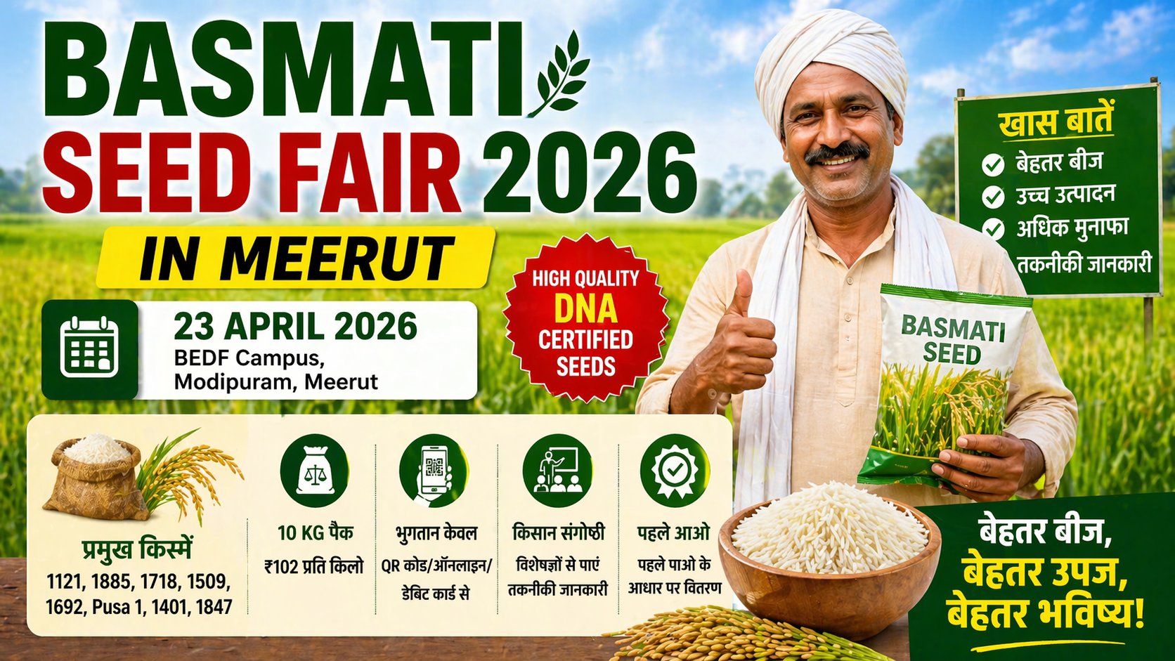 Basmati Seed Fair 2026 in meerut