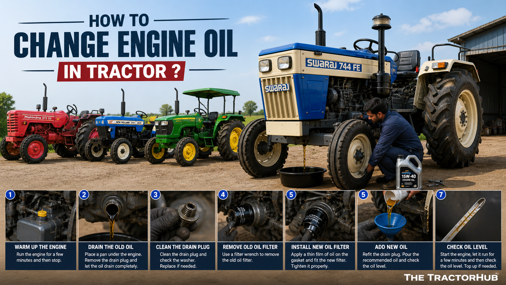 How to Change Engine Oil in Tractor 2026 ? Complete Step-by-Step Guide