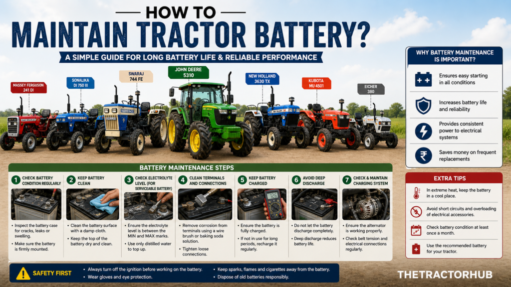 How to Maintain Tractor Battery ? guide